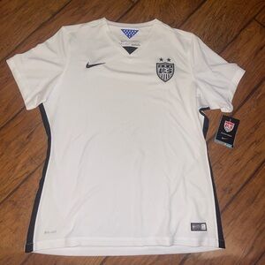 Nike United States USA Soccer Jersey White Womens XL Authentic Dri-Fit